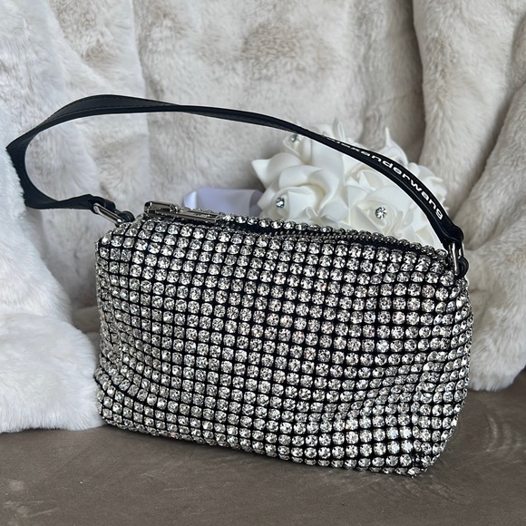 Alexander Wang Shoulder Bag Surface material Crystal Glass and Cow Leather Near - Picture 1 of 11